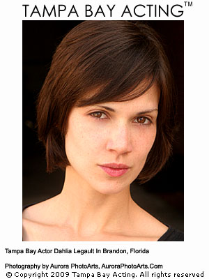 Tampa headshot photograph of Tampa Bay actor and model Dahlia Legault photographed by Tampa actor headshot photographer C. A. Passinault. Photography by Tampa Bay photography and design services company Aurora PhotoArts.